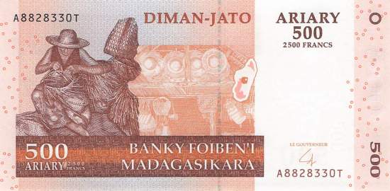 500 Ariary 2004 p95a